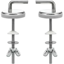 CORNAT WC-Sitz-Scharnier mit Befestigung, Edelstahl füre Holz ab Baujahr 2011, 1 Stück, TEC364991, Silber