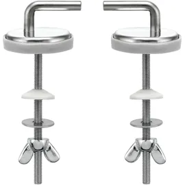 CORNAT WC-Sitz-Scharnier mit Befestigung, Edelstahl füre Holz ab Baujahr 2011, 1 Stück, TEC364991, Silber