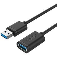 UNITEK USB 3.0 A Stecker auf USB A Buchse/Verlängerungskabel / 1,5 Meter, Schwarz/Verlängerung für Drucker, Tastatur, Kartenleser etc. / Y-C458GBK
