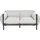 Beliani Esperia Gartensofa 2-Sitzer Aluminium schwarz/grau
