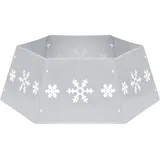 vidaXL Weihnachtsbaumrock Silbern 25 cm
