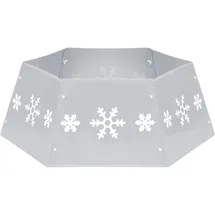 vidaXL Weihnachtsbaumrock Silbern 25 cm