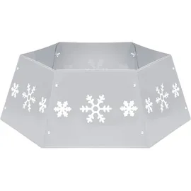 vidaXL Weihnachtsbaumrock Silbern 25 cm