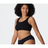 SCHIESSER Damen 2 Pack Bio Baumwolle - 95/5 Organic Bustier, Schwarz_174926, 42 EU