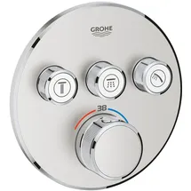Grohe Grohtherm SmartControl Duschthermostat rund für 3 Verbraucher Supersteel 29121DC0