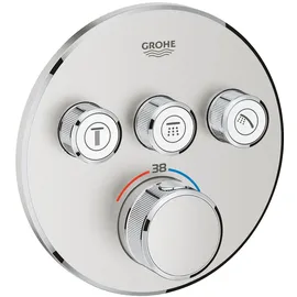 Grohe Grohtherm SmartControl Duschthermostat rund für 3 Verbraucher Supersteel 29121DC0