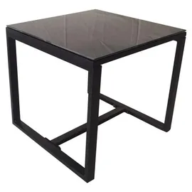 Happy Home 3tlg. Casual-Set Balkonset Sitzgruppe schwarzes Rattan mit Sitzkissen in beige