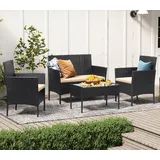 Songmics Gartenlounge-Set Loungeset schwarz