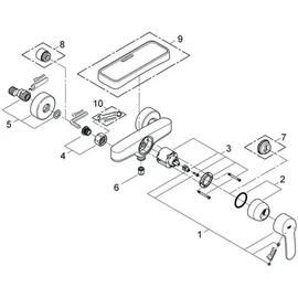 Grohe Eurostyle Cosmopolitan Einhand-Brausebatterie Aufputzmontage Chrom 33590002