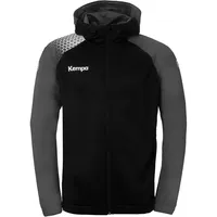 Kempa Ambition 28 Kapuzen-Trainingsjacke schwarz/anthra 3XL
