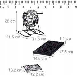 Relaxdays Bingospiel mit Lostrommel