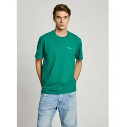 Pepe Jeans für Herren. PM509933 Kontrast Connor T-shirt grün (S), Lässig, Baumwolle, Kurzarm, Nachhaltig
