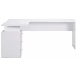 INOSIGN Eckschreibtisch »New Selina«, Schreibtisch, Schubkästen, mit oder ohne Monitoraufsatz, B 180/160 cm weiß