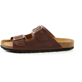 CAMEL ACTIVE Damen Leder Pantolette mit Korkfußbett Braun, 41