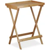 Relaxdays Tablett braun rechteckig 50,0 x 38,5 cm