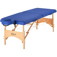 MASTER MASSAGE EQUIPMENT Master Massage 69cm Brady Pro Portable Mobil Massageliegenpaket in Himmelblau/Sky Blue mit Holzfuß und Tragetasche
