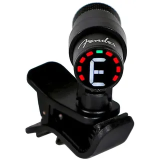 Fender "Bullet" Chromatischer Clip-Tuner für Gitarre/Bass, Farbiges LED-Display, Schwarz