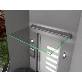 Gutta LED Echtglasvordach 160 x 100 cm klar