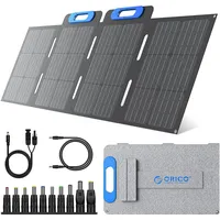 ORICO 120W Tragbares Solarpanel, Faltbar Mit Tragetasche, Faltbares Monokristallines Solarpanel für Die Meisten Kraftwerke, Camping, Mobiltelefone und Laptops