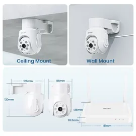 ZOSI 5MP Überwachungskamera Set Weiß