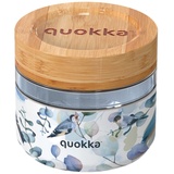 Quokka DELI BLUE NATURE | BEHÄLTER FÜR ESSEN AUS GLAS MIT SILIKONHÜLLE 500 ML