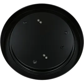 Licht-Erlebnisse Badezimmerleuchte Lampenschirm rund 32 cm Schwarz Glas