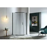 SANOTECHNIK Fünfeckdusche Fünfeckduschkabine schwarz, Sicherheitsglas, Maße: 90x90x190cm schwarz