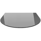 ECOfoxx Funkenschutzplatte Rundbogen Glas 120 x 130 cm Schwarz
