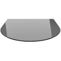 ECOfoxx Funkenschutzplatte Rundbogen Glas 120 x 130 cm Schwarz