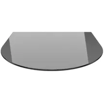 ECOfoxx Funkenschutzplatte Rundbogen Glas 120 x 130 cm Schwarz