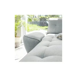 miuform Eckcouch Polyester 4-Sitzer Hellgrau