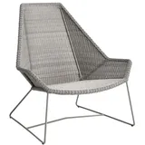 Cane-line Gartensessel Breeze Highback Rattan & Geflecht Grau Taupe