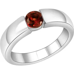 Jamelli Ring Silber 925 rhodiniert mit echtem Granat