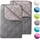 Wometo 2 Stück Microfaser Sommer Steppbett 155x220 – grau und hellgrau / OekoTex / kochfest 95° / Leichtsteppbett für Camping & heiße Tage /... - Grau