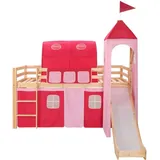 vidaXL Kinderhochbett-Rahmen mit Rutsche Leiter Kiefernholz 208x230cm