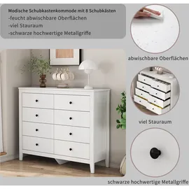 OTTO home Borkum Sideboard 120 x 100 x 40 cm Weiß