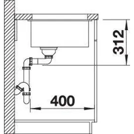 Blanco Subline 700-U Silgranit PuraDur schwarz o.Afb.