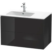Duravit Waschtischunterschrank 2 Auszüge 82 x 55 x 48,1 cm Schwarz Hochglanz