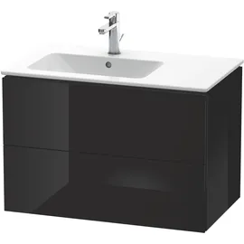 Duravit Waschtischunterschrank 2 Auszüge 82 x 55 x 48,1 cm Schwarz Hochglanz