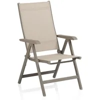 Kettler Basic Plus Klappsessel 60 x 65 x 109 cm taupe/Stucco