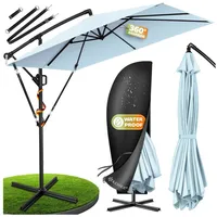 Kesser Ampelschirm Holly rechteckig Ø 350 cm ohne LED Hellblau