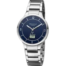 REGENT Herren Funkuhr Analog-Digital silber URFR290 - Silber