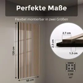 Dalsys Akustikpaneele Eiche hell 4 St. 120 x 60 cm