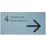 Signsystems® Türschild New Age Metall silber DIN A5 quer, 1 St.