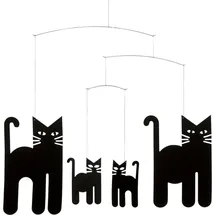 Flensted Mobiles Flensted Mobile Cats Black