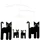 Flensted Mobiles Flensted Mobile Cats Black