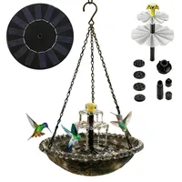Pruojhw Dekorative Solar Vogeltränke Mit Sprinkler – Integrierte Pumpe Und Springbrunnen, Ideal Für Garten, Terrasse Teich, Lockt Vögel Wie Und Finken