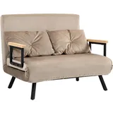 Homcom Schlafsofa mit Bettfunktion Rückenkissen 102 x 73 x 81 cm