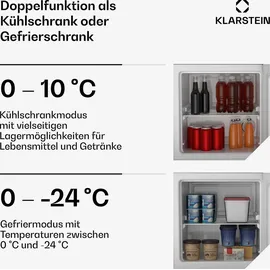 Klarstein Irene Retro Mini-Gefrierschrank Schwarz