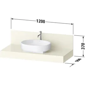 Duravit Konsole Balcoon 120x55x37cm, 1 AS, Beck. mitt, Terra ma
